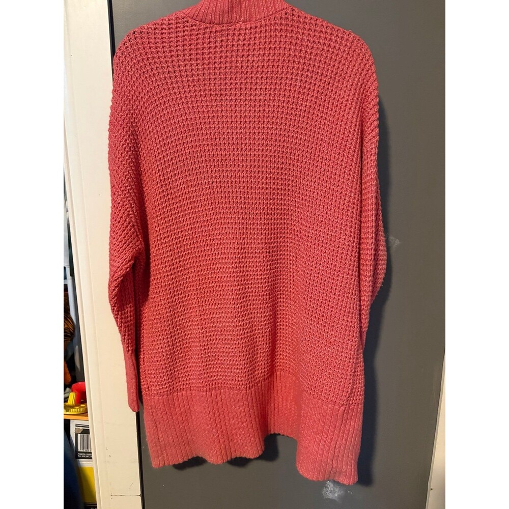 Torrid size 2 salmon pink orange chunky knit cardigan sweater - Picture 5 of 6